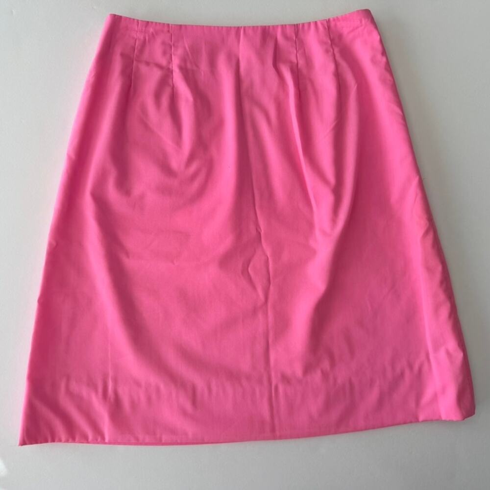 Vintage Lilly Pulitzer Skirt Solid Pink 10 Barbiecore 1980's Classic Knee Length